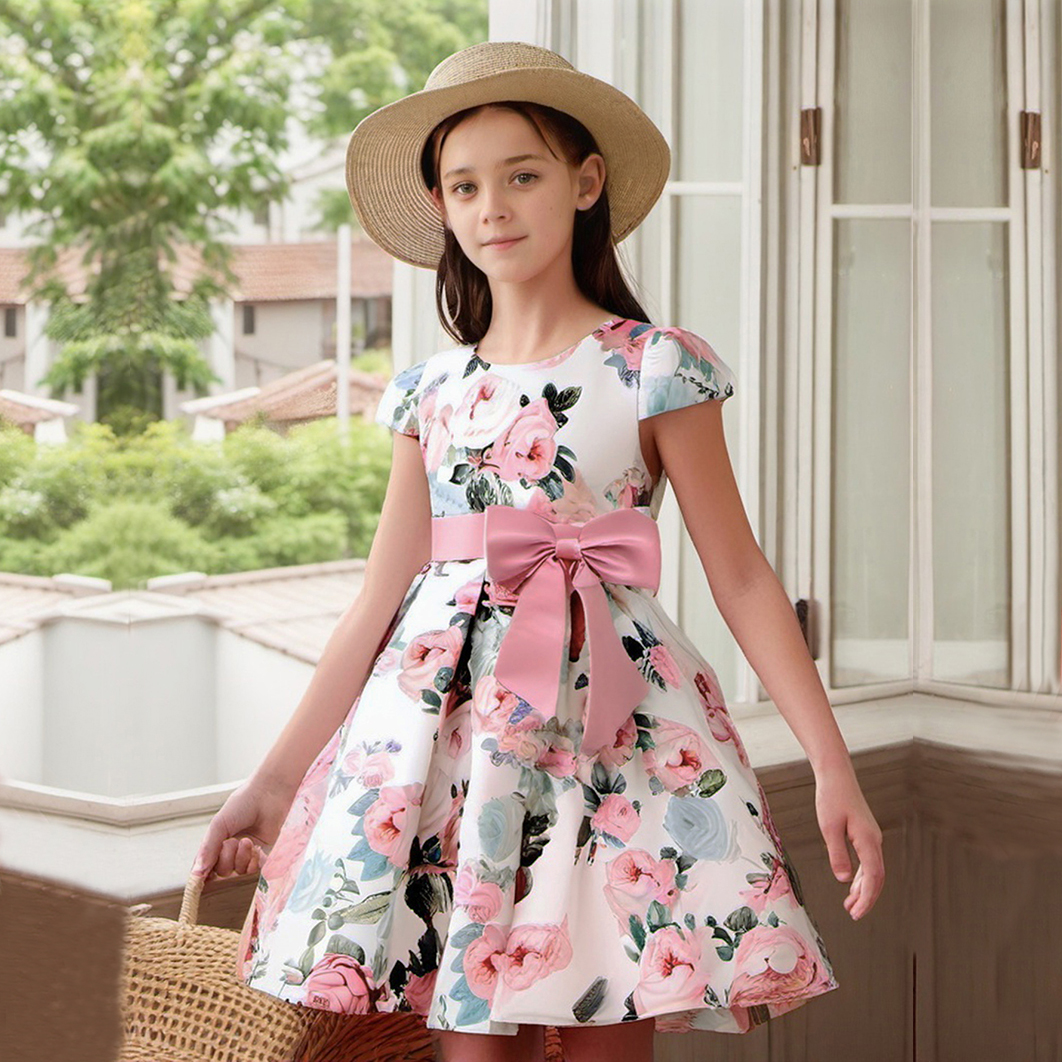 Baby Xmas Clothing - New Girls Kids Flower Elegant Causal