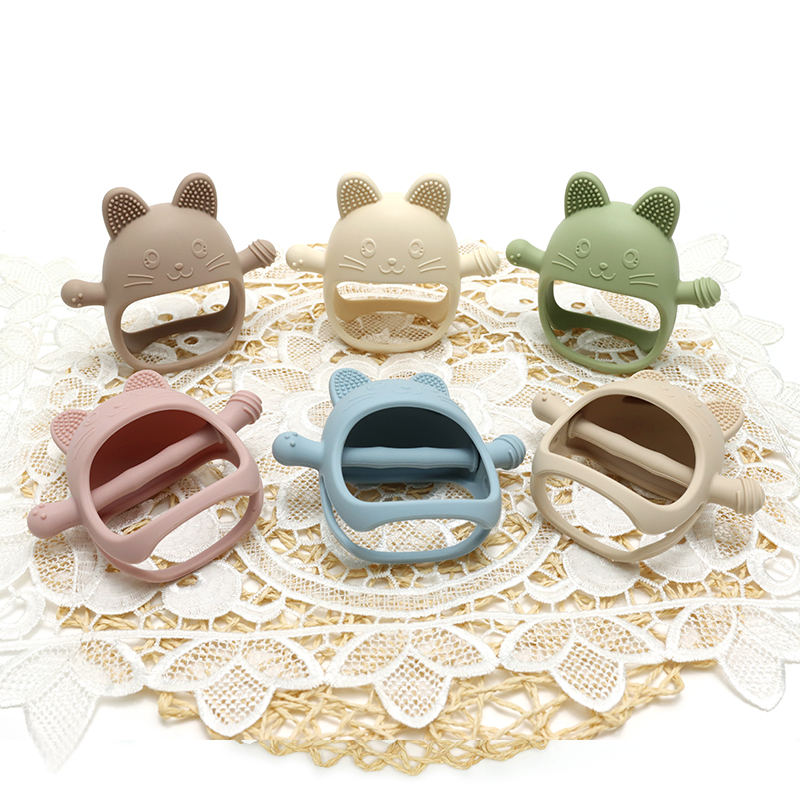 Baby Mittens Scratch - Food Grade Baby Silicone Gloves Teether