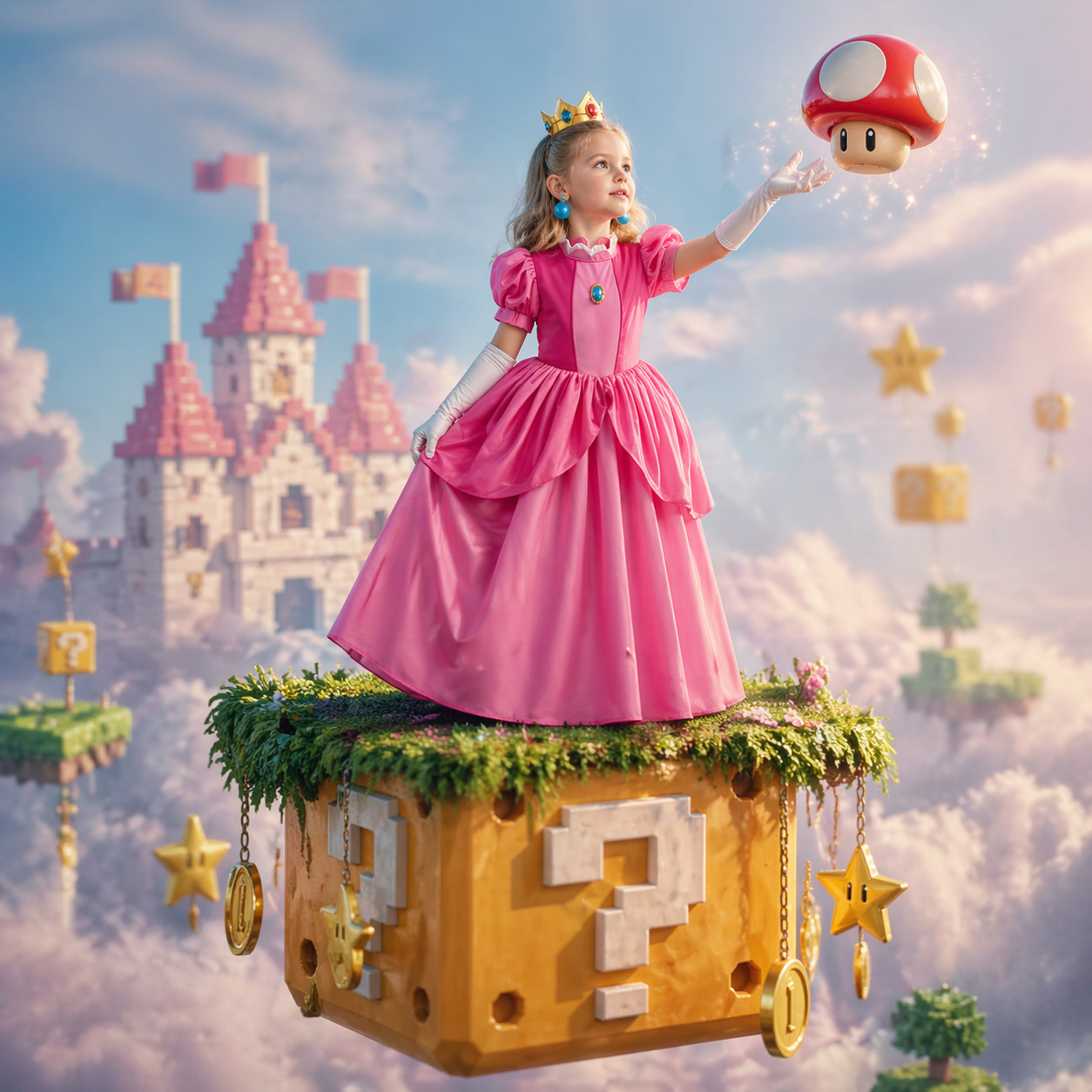 Princess Peach Style Dress Up  - Baby Clothing For Girls recensie en prijs