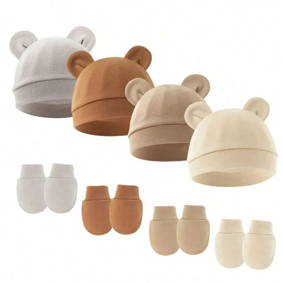 Baby Girl Hat Gloves Set Cotto - Baby Mittens Scratch recensie en prijs