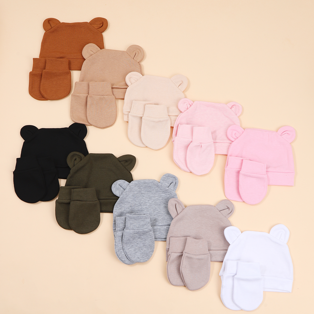 Baby Girl Hat Gloves Set Cotto - Baby Mittens Scratch recensie en prijs