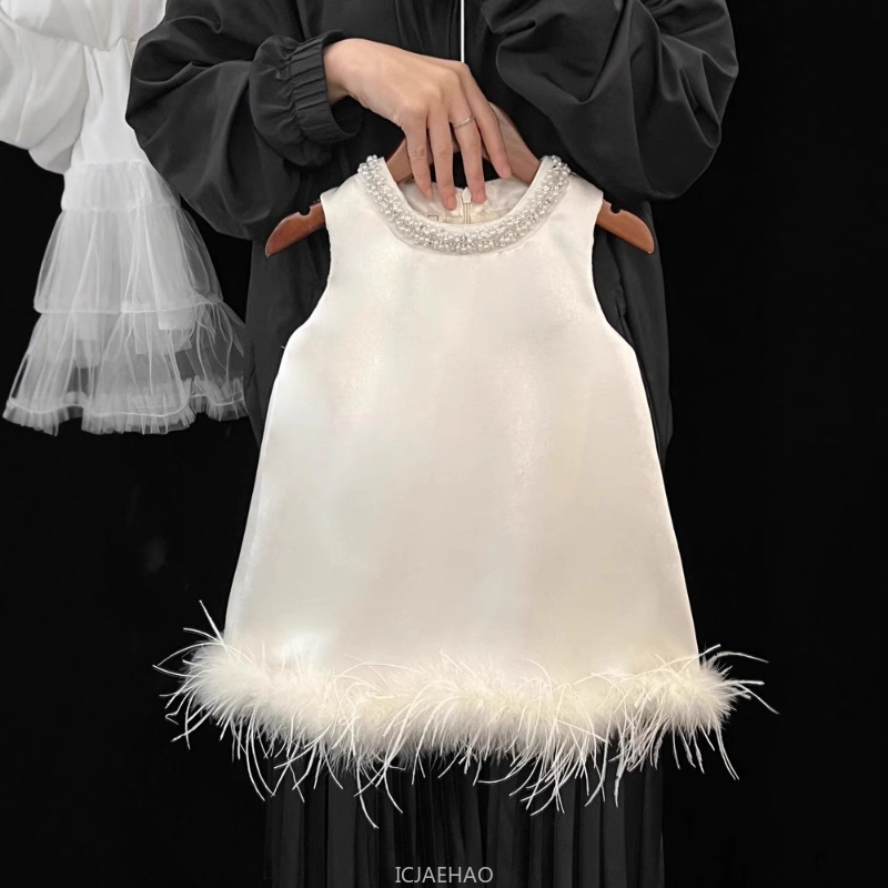 2025 New Girls Satin Feather P - Baby Clothing For Girls recensie en prijs