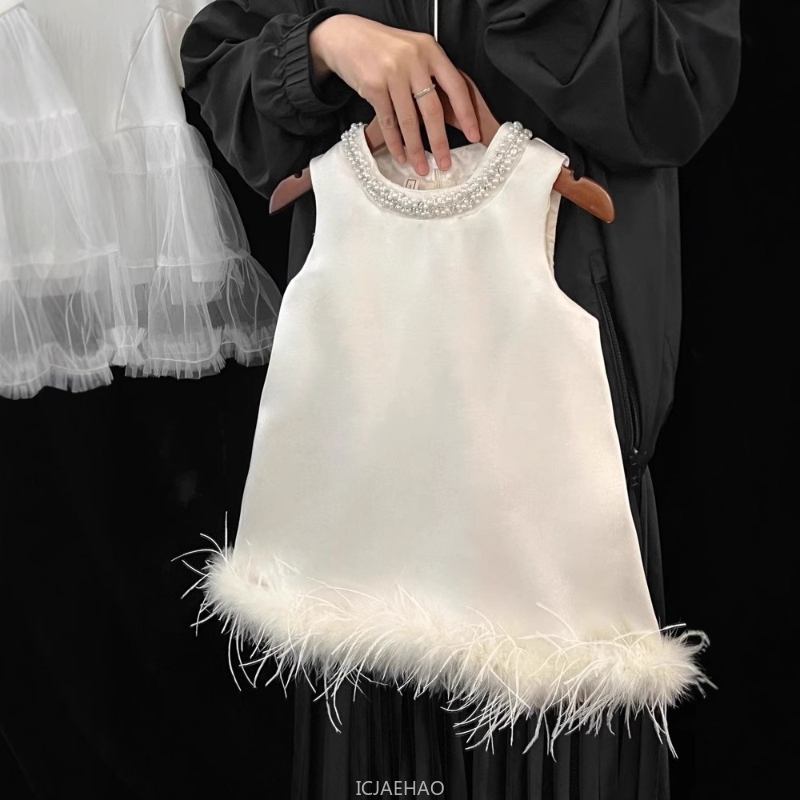 2025 New Girls Satin Feather P - Baby Clothing For Girls recensie en prijs