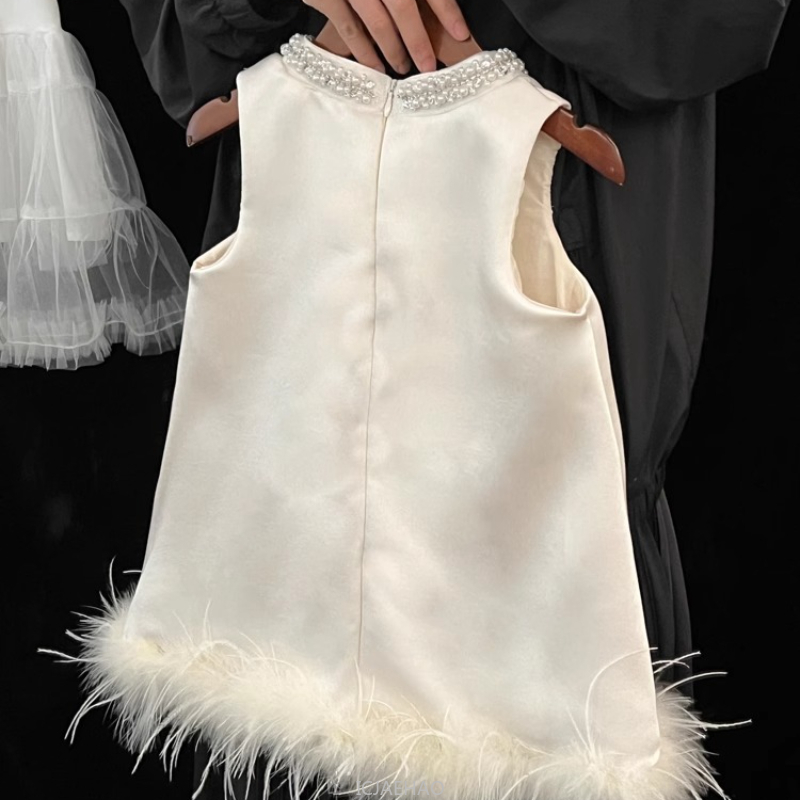 2025 New Girls Satin Feather P - Baby Clothing For Girls recensie en prijs