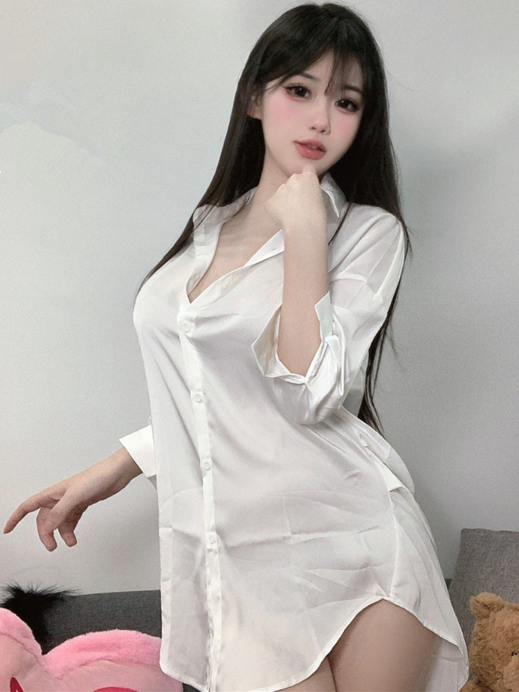 Fashion White Color Shirt Pers - Baby Gown Nightwear recensie en prijs