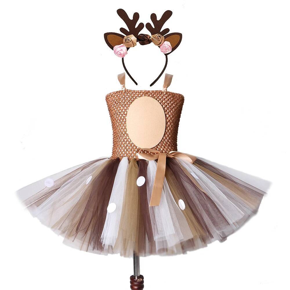 Deer Tutu Dress Girl Christmas - Baby Xmas Clothing recensie en prijs