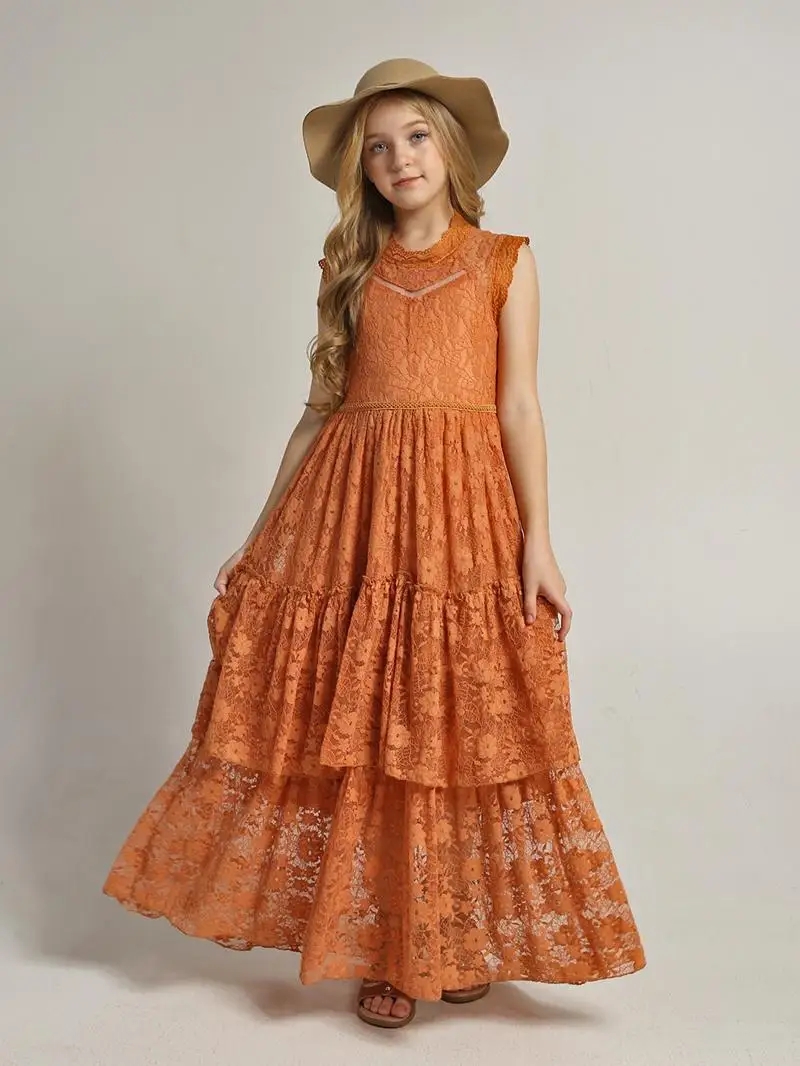 Girls Flower Dress Lace Cotton - Baby Clothing For Girls recensie en prijs