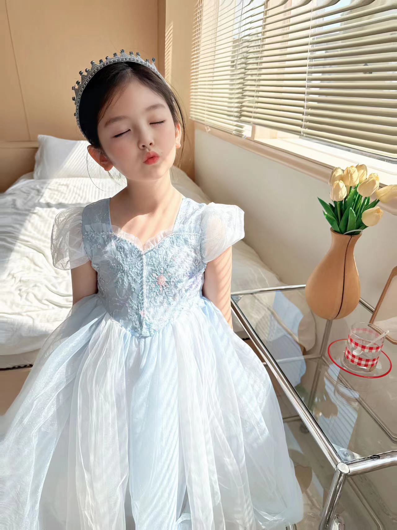 Embroidered Elsa Girls Dress f - Baby Xmas Clothing recensie en prijs