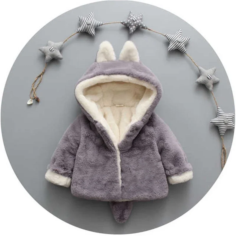 Cute Cat Ears Plush Baby Jacke - Baby Xmas Clothing recensie en prijs