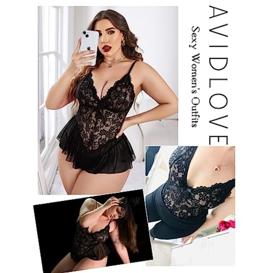 Avidlove Plus Size Lingerie fo - Bamboo Bodysuit Baby recensie en prijs