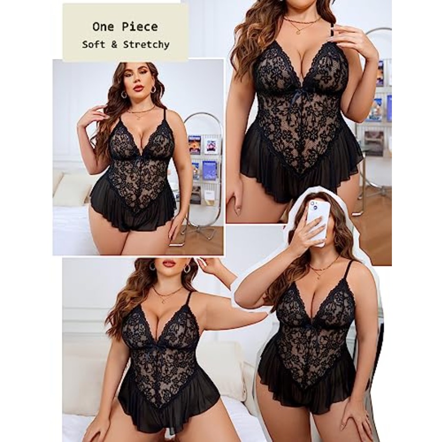 Avidlove Plus Size Lingerie fo - Bamboo Bodysuit Baby recensie en prijs