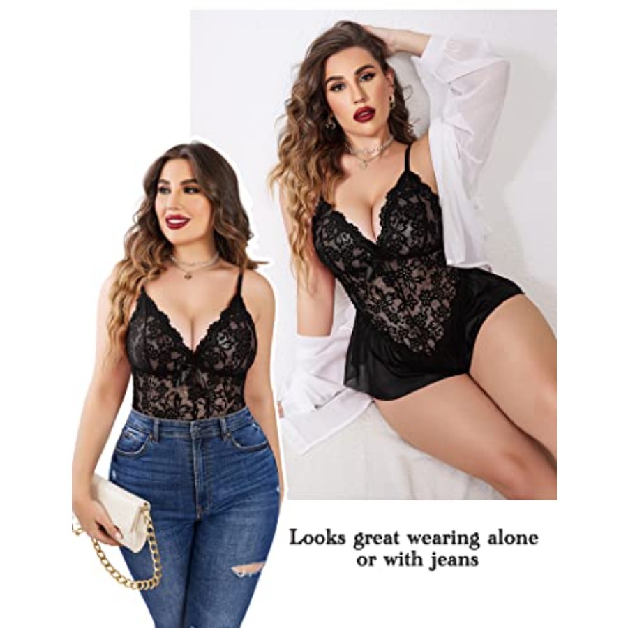 Avidlove Plus Size Lingerie fo - Bamboo Bodysuit Baby recensie en prijs
